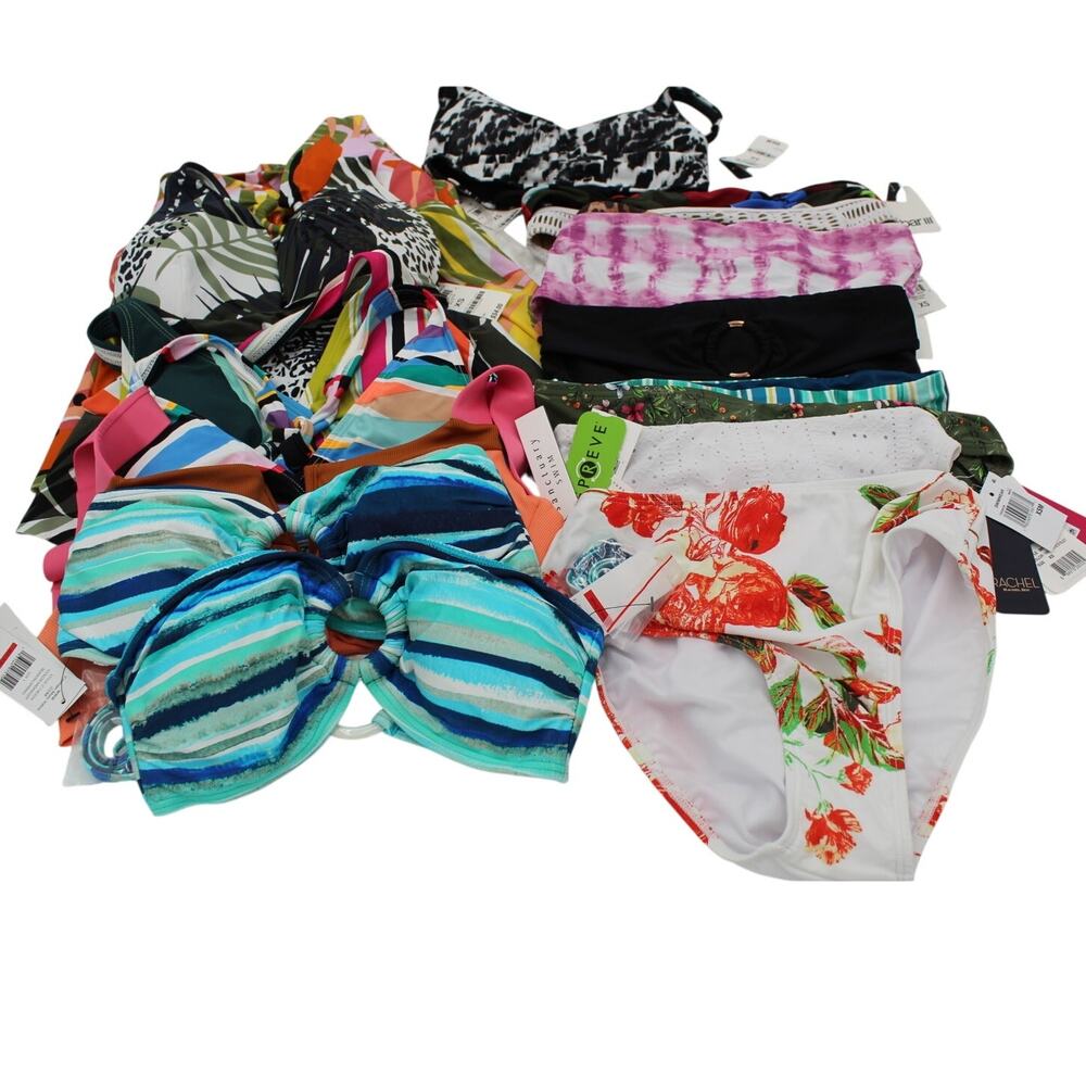Swimsuit LOT 19 Bikini Tops Bottoms Size XS Bar III Anne Cole Liquidation NEW